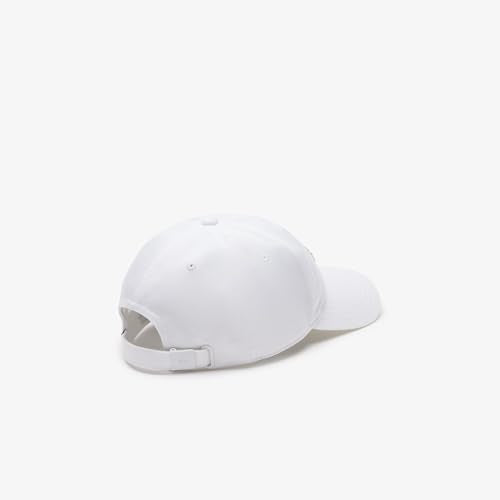 Lacoste Men's Crocodile Badge Twill Cap, White, One Size