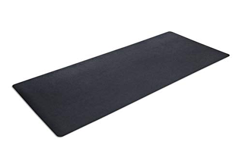 Exercise Equipment Mat for Treadmills & Home Gym - 84"L x 36"W, Black
