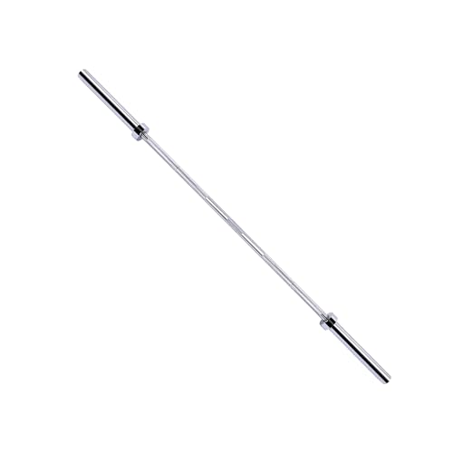 Fitvids Olympic Bar for Weightlifting and Power Lifting Barbell, 700-Pound Capacity (5 Feet, Silver)
