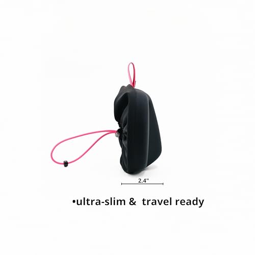 Semi-Hard EVA Diving Mask Case Black & Pink Compact Snorkeling & Scuba Gear Storage