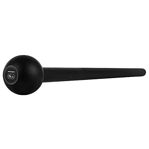 15 lb Steel Macebell for Strength Training & Rehabilitation - Matte Black