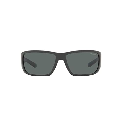 ARNETTE Man Sunglasses Matte Black Frame, Dark Grey Lenses, 64MM