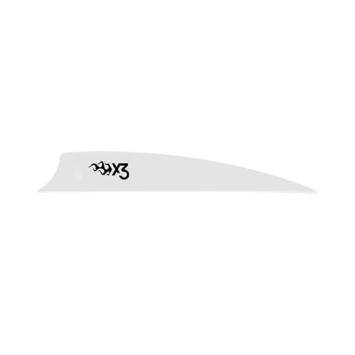 Bohning X3 Vane 3.5-Inch Arrow Fletching - White / 36 Pack