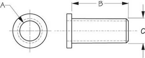 AMRS-582059-1 * Sea Dog Oarlock Bushing 5/8" Down to 1/2"