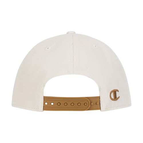 Men's Ivory Canvas & Western Brown Snapback Cap - Adjustable One Size