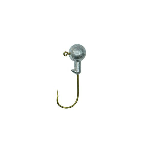 Unpainted Bronze Fishing Jig Heads with Hooks - 1/32oz 100 pcs - Temorah