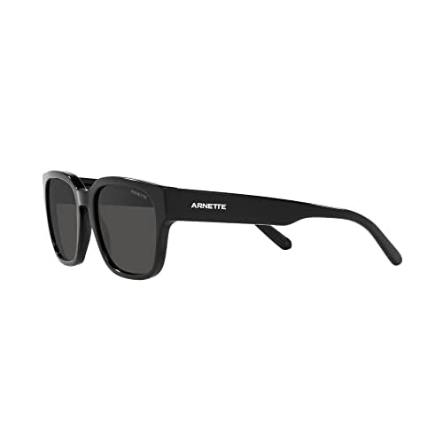 ARNETTE AN4294 Type Z Square Sunglasses, Black/Dark Grey, 54 mm