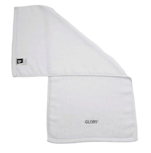 White Organic Cotton Gym Towel - Soft Absorbent Yoga & Fitness Towel - 29.5 x 13.8 inch, 570 GSM