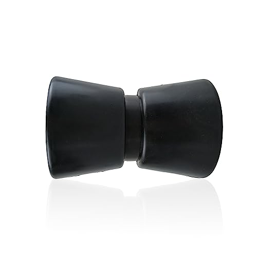 Heavy Duty Boat Trailer Keel Roller Fits 5-Inch Wide Bracket - Black Rubber