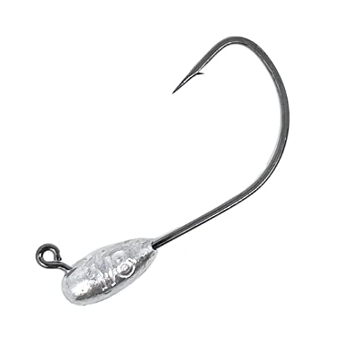 Reaction Tackle Tube Jig Heads for Hollow Body Lures 1/8 Oz - Bass & Saltwater Fishing Hooks (10-Pack)