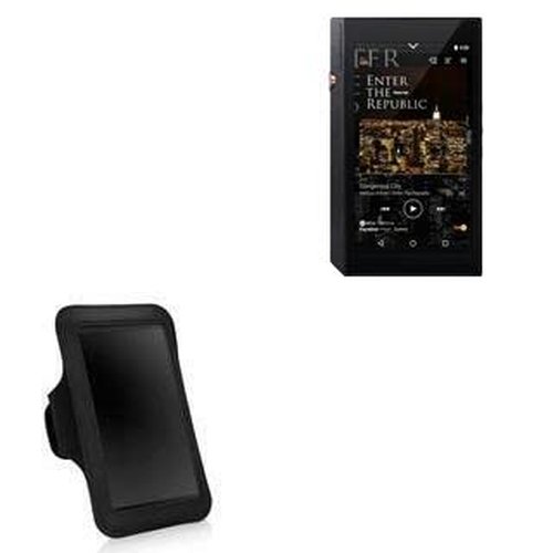 BoxWave Case Compatible with Pioneer XDP-300R - Sports Armband, Adjustable Armband for Workout and Running - Jet Black