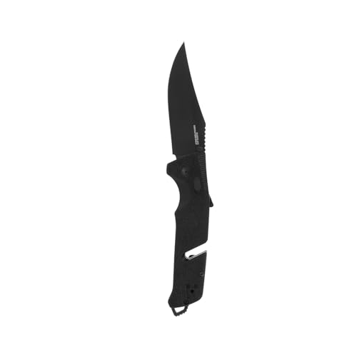 SOG Trident at Ambidextrous Professional Straight Folding Knives | Heat-Treated CRYO D2 3.75" Stainless Steel Blade