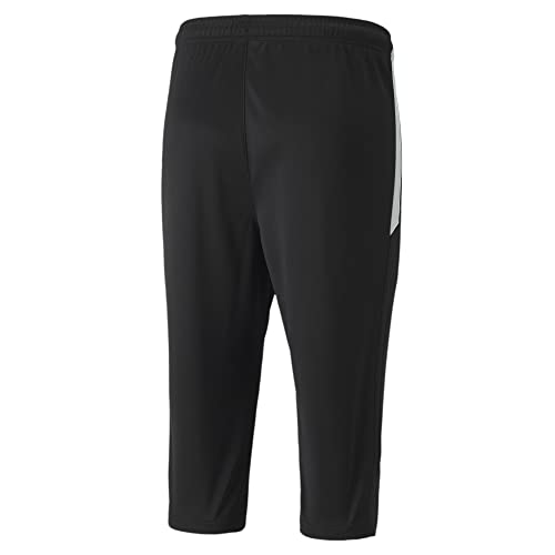 Soccer Pants Men’s Teamliga 34 Length with Blue Cleats - Medium / Black & White