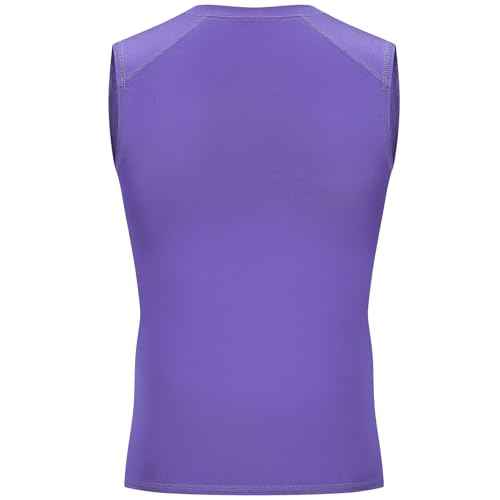 Youth Boys Sleeveless Compression Shirt Basketball Football Undershirt Quick Dry Kids Athletic Tank Tops for Workout