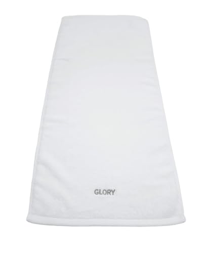 White Organic Cotton Gym Towel - Soft Absorbent Yoga & Fitness Towel - 29.5 x 13.8 inch, 570 GSM