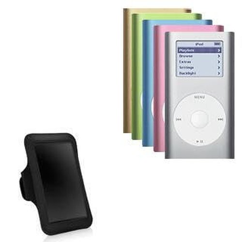 BoxWave Case Compatible with iPod Mini (6GB) - Sports Armband, Adjustable Armband for Workout and Running - Jet Black