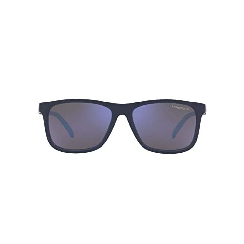 ARNETTE Unisex Sunglasses Matte Black Frame, Dark Green Lenses, 56MM