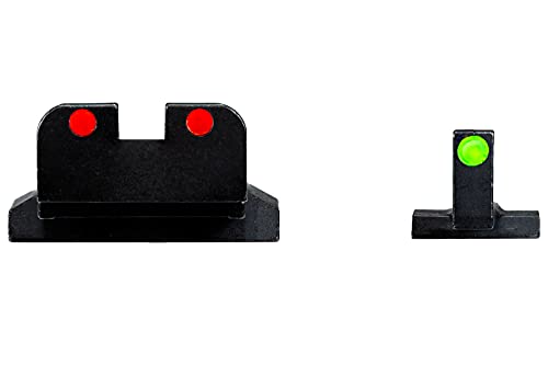 HIVIZ Sight Systems unisex adult Handgun HIVIZ Sight Systems Interchangeable Front and Rear Sight Set Smith Wesson M P, Green, Red, Black