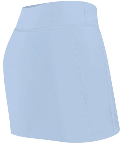 Women's Summer Tennis Skirts with Shorts - Pickleball, Golf & Workout Skorts - Baby Blue XX-Large