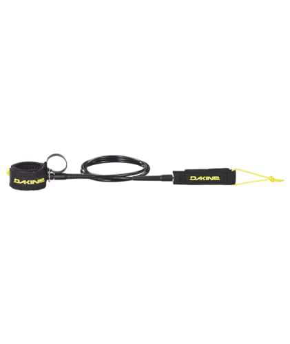 Dakine KAINUI Surf Leash 9ft Black with Easy Clip & Detachable Railsaver