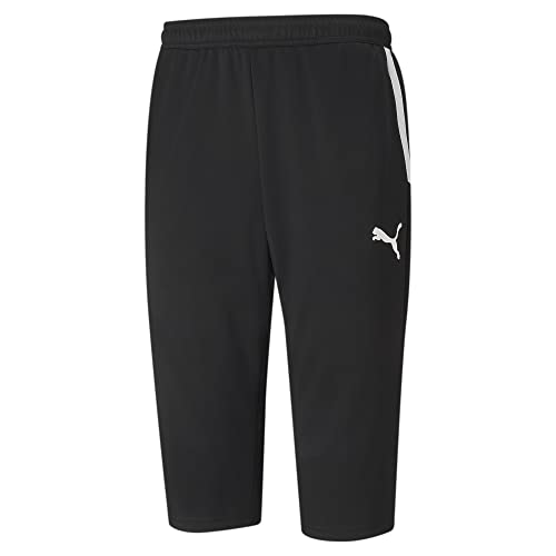 Soccer Pants Men’s Teamliga 34 Length with Blue Cleats - Medium / Black & White