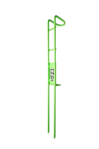 Green Powerlock Bank Fishing Rod Holder - Heavy-Duty, Adjustable, Night-Glow Visibility