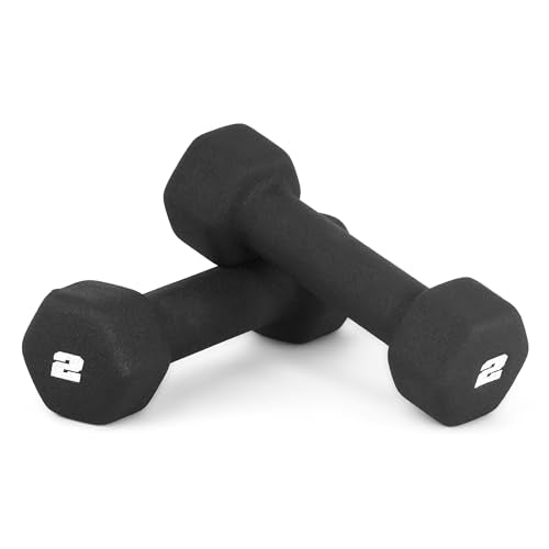 CAP 2 lb Pair Neoprene Dumbbells with Non-Slip Hex Design
