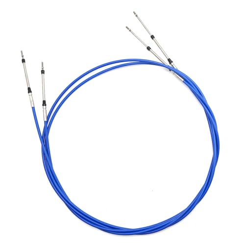 Marine Throttle Shift Remote Control Cable 15FT for Yamaha Outboard Engines - Blue 2PCS