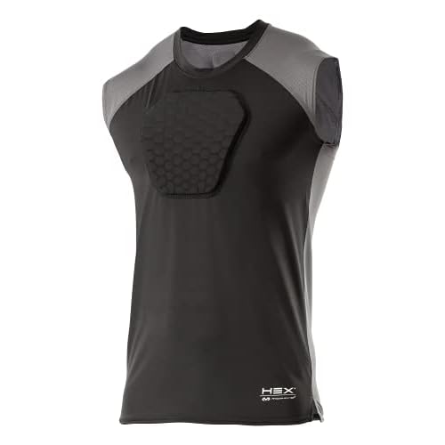 McDavid Chest Protector Baseball Heart Guard Sternum Protection for Adults. Compression Shirt with HEX Padded Shirt