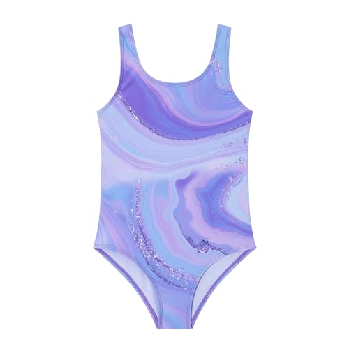 Girls One Piece Swimsuit Bathing Suit 11-12 Years Purple - Beach Swimwear Kids