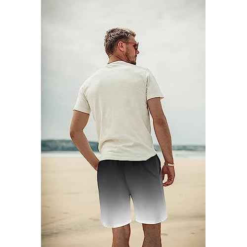 Men's Swim Trunks Hawaiian Bathing Mesh Lining Suit Swimsuits Beach Shorts with Pockets