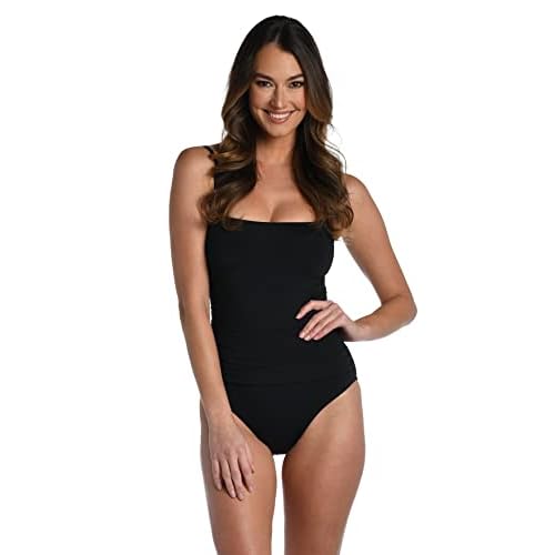 La Blanca Women's One Piece Swimsuit Island Goddess Shirred Side Women's Bathing Suit