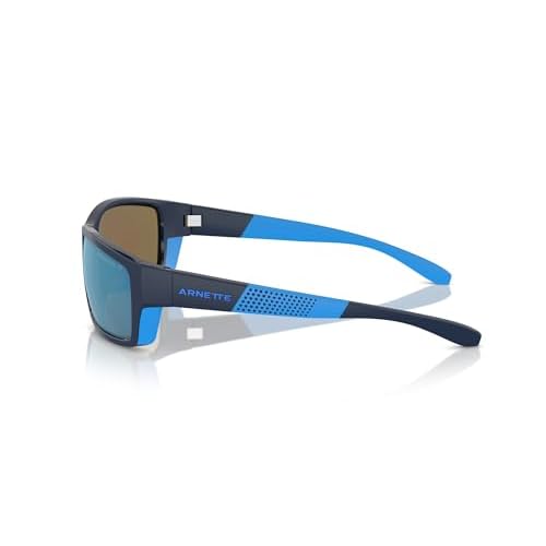 ARNETTE Man Sunglasses Black/Red Matte/Shiny Frame, Grey Mirror Orange/Yellow Lenses, 61MM