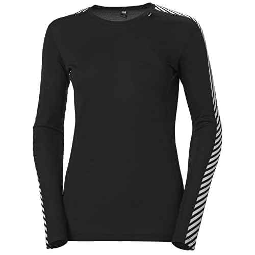 Helly-Hansen LIFA CreBaselayer for Women ? Ensures Warmth Insulation, Dryness & Comfort with Advanced LIFA Technology, 990 Black - XS