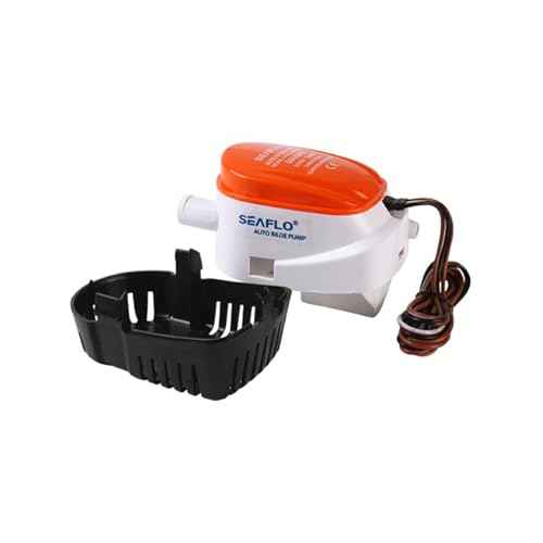 SEAFLO 06 Series Automatic Submersible Bilge Pump - 750GPH, 12V, 3/4" Outlet, 4-Year Warranty! All-in-One Pump and Float Switch, Snap-Off Strainer, Compact for Marine Boat Yacht, CE Rohs Certified
