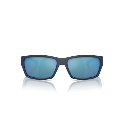 ARNETTE Man Sunglasses Black/Red Matte/Shiny Frame, Grey Mirror Orange/Yellow Lenses, 61MM
