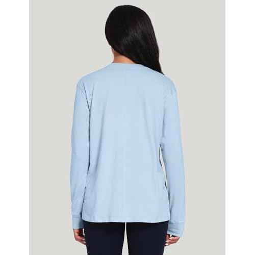 HeyNuts Pima Cotton Workout Long Sleeve Shirts for Women Crew Neck Athletic Basic Shirts Casual Tops
