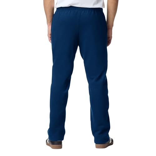 Adult Fleece Sweatpants with Pockets - Navy XX-Large Open Bottom G18300