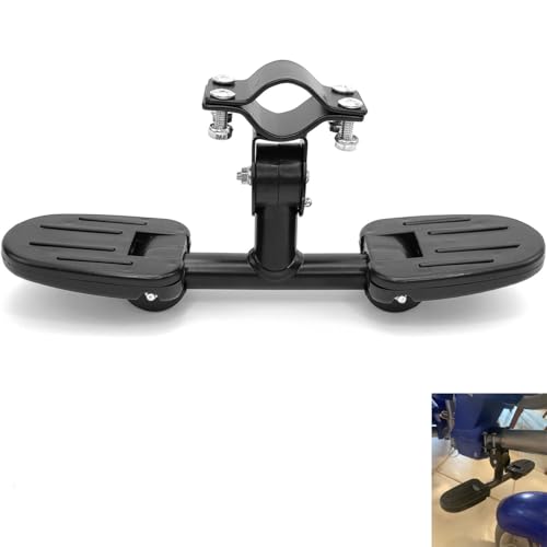 Kick Scooters Footrest with Folding Foot Rest Pegs Kids 3 Wheel Scooter Footrest Pedals for 3 Wheeled Scooter with Foldable Seat Front Mount Toddler Never Fall Down 2-in-1 Scooters