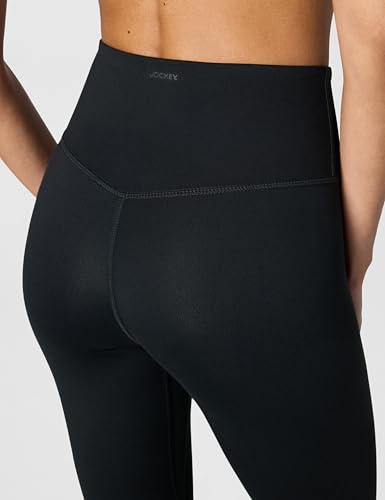 Women's High Waist Ankle Leggings with Core Control and Moisture Wicking - Black, Medium