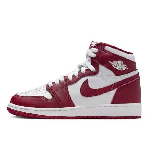Jordan Big Kid's 1 Retro High OG Artisanal Red Wht/Team Red (FD1437 160)