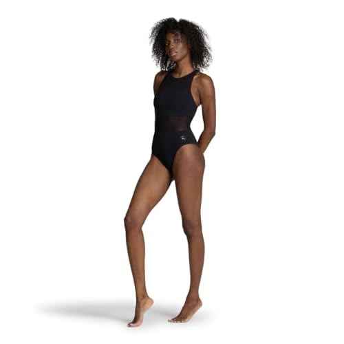 Arena Womens Arena Feel Women's Mesh Panel Vent Back Stretchy Swimsuit Stylish Ladies Bathing Suit