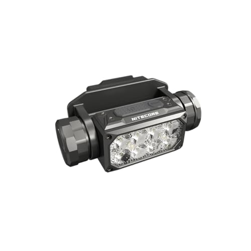 Nitecore HC65M UHE 2000 Lumen Tactical Helmet Light Headlamp, NVG Mountable USB-C Rechargeable with Red and White Lights Sticker