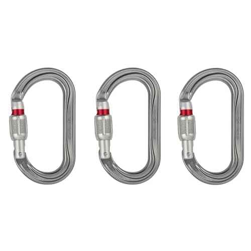 Petzl OK Carabiner - Oval Carabiner for Use with Pulleys and Ascenders for Climbing and Glacier Travel