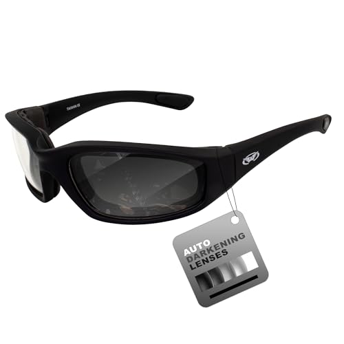 Global Vision Men's Kickback 24 Sunglasses with Photochromic Color Changing Lenses - Clear + Smoke