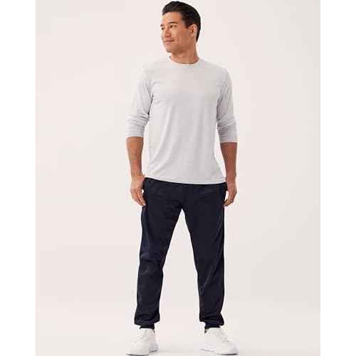 Real Essentials 4 Pack: Mens Long Sleeve Dry Fit T Shirts Hiking Fishing Workout Gym Work Sun UPF 50 Wicking Running Tee
