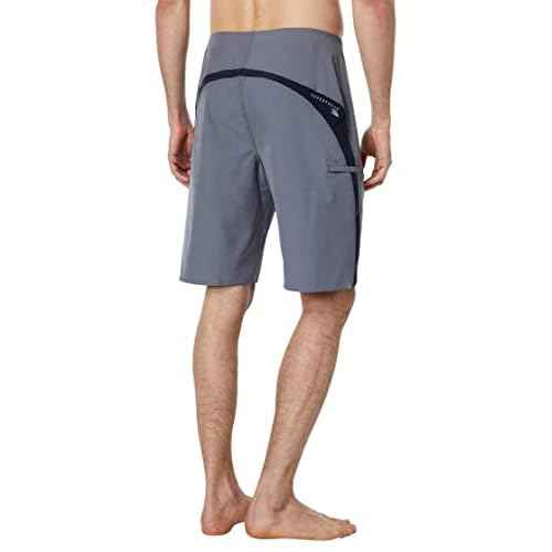 O'NEILL Men's 21 Inch S-Seam Boardshorts - Water Resistant Swim Trunks for Men with Quick Dry Stretch Fabric and Pockets,Grey 4,31