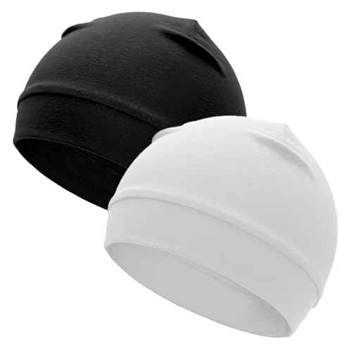 ROYBENS 97% Cotton Skull Cap Beanies for Men Women, Breathable Helmet Liner Sleep Hat