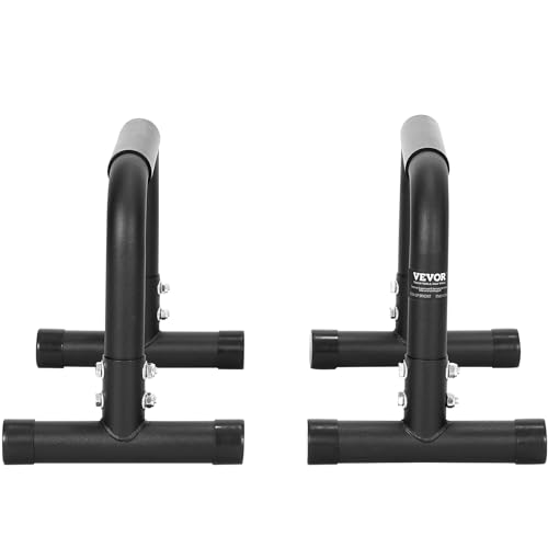 VEVOR Dip Bars, 500LBS Strong Load Capacity, Heave Duty Parallette Push Up Stand, Fitness Workout Dip Bar Station Stabilizer Stand Station, Parallel Bars for Strength Training Gym Home and Office
