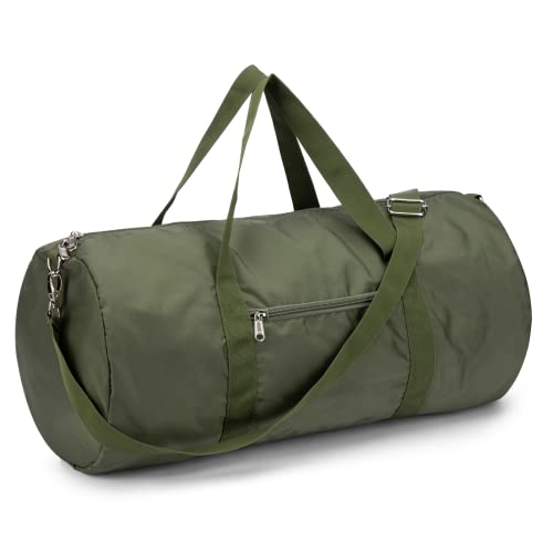 Vorspack 20 Inches Green Foldable Gym Duffel Bag for Men Women